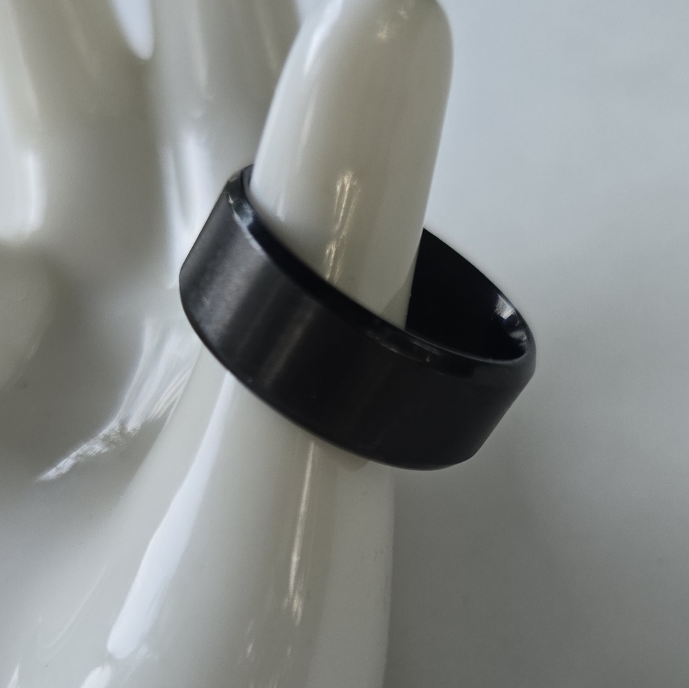 ⚒️ Black Stainlesss Steel Wide Ring